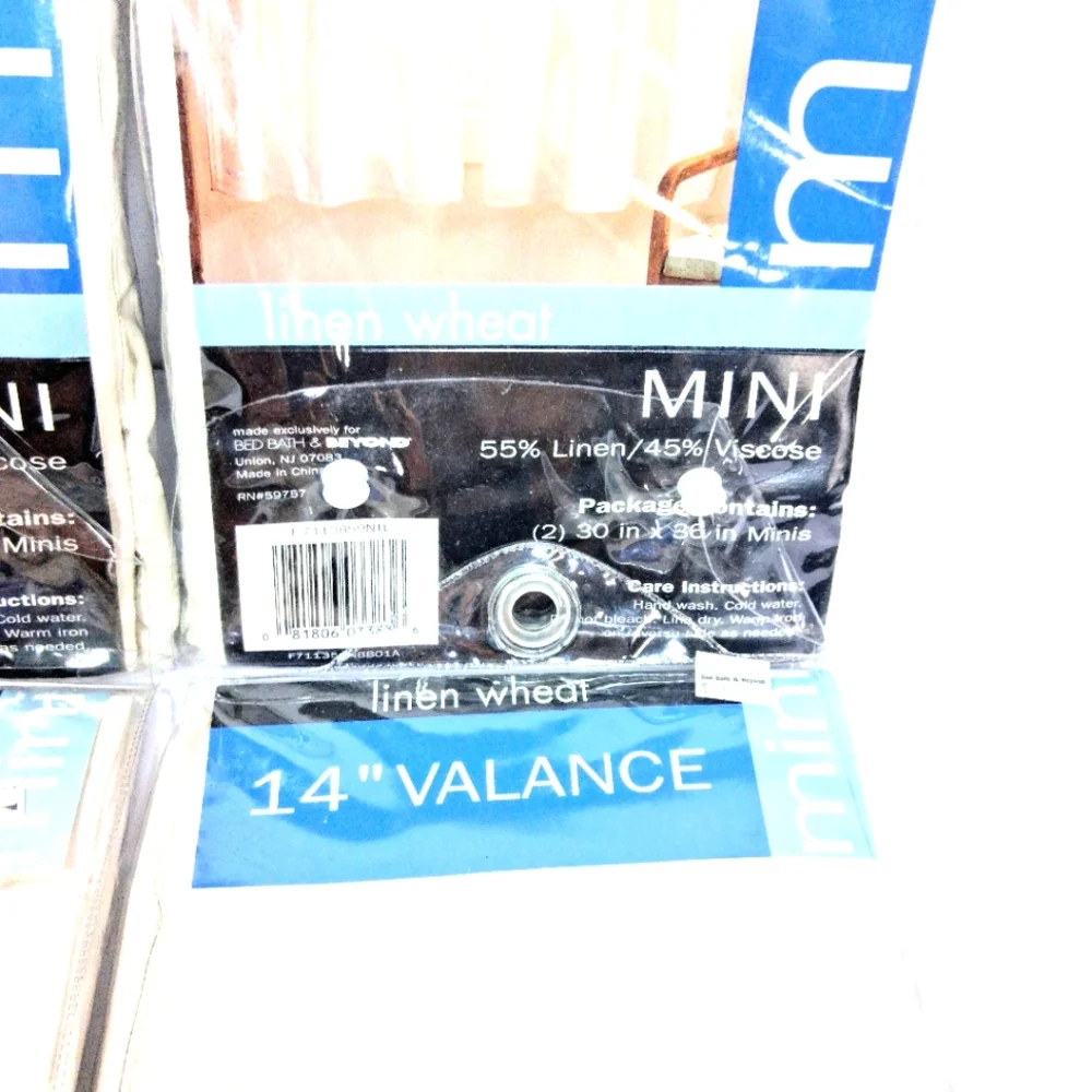 2 Sets BedBathAndBeyond Mini Curtains 30